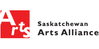 The Saskatchewan Arts Alliance logo which features the word Arts in white set against a red square.